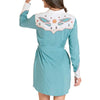 Panhandle Slim Womens Pearl Snap Western Dress Stillwater/Multi - LWD2R08859-85