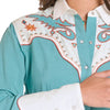 Panhandle Slim Womens Pearl Snap Western Dress Stillwater/Multi - LWD2R08859-85
