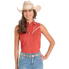 Panhandle Slim Womens Rope Embroidery Shirt Scarlet - LWB0S08855-64
