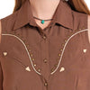 Panhandle Slim Womens Sleveless Shirt Chocolate - LWN0S08852-20