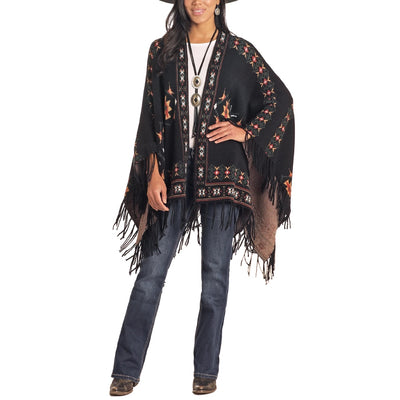 Panhandle Womens Open Front Poncho