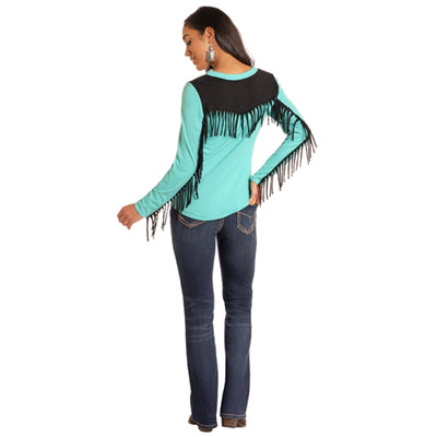 Panhandle Womens Studded Long sleeve T-Shirt