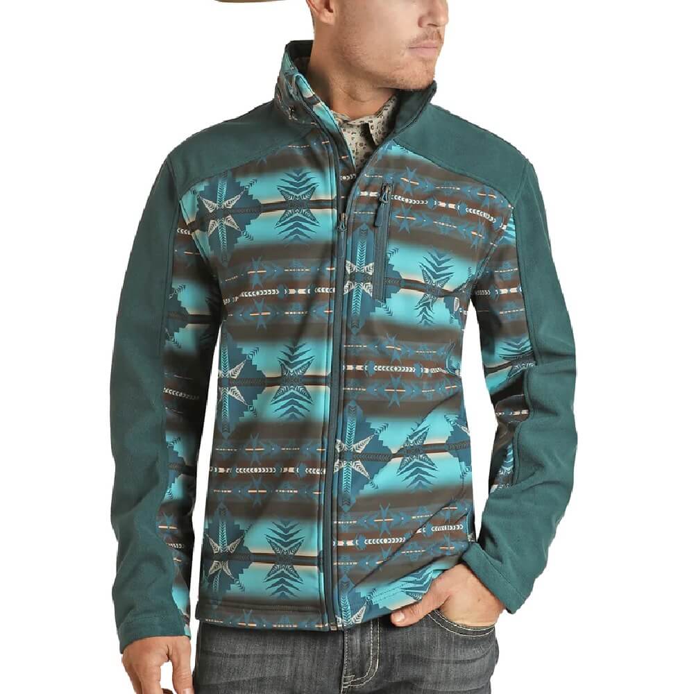 Powder River Mens Aztec Peacock Jacket - PRMO92RZY6-84