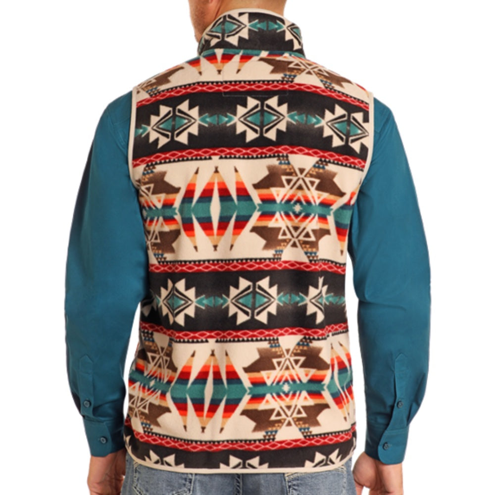 Powder River Mens Aztec Printed Vest