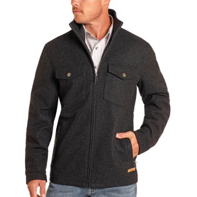 Powder River Mens Coat Heather Black