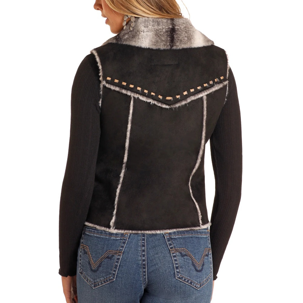 Powder River Womens Black Vest