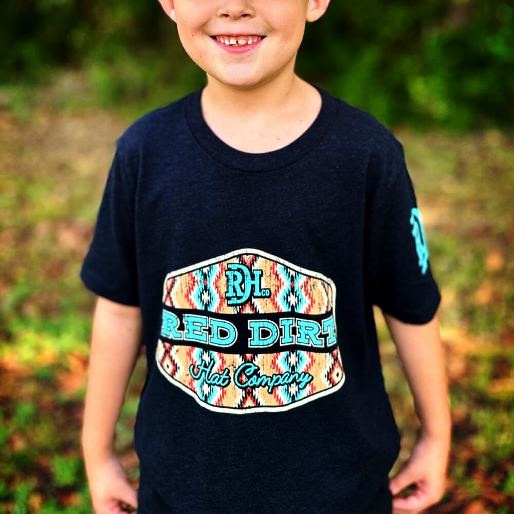 Red Dirt Boys Free Rein T-Shirt Heather Black - RDHC-T-146