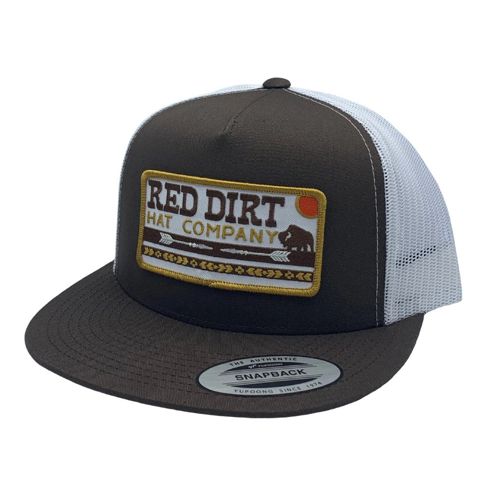 Red Dirt Mens Arrows Flat Cap Brown - RDHC165