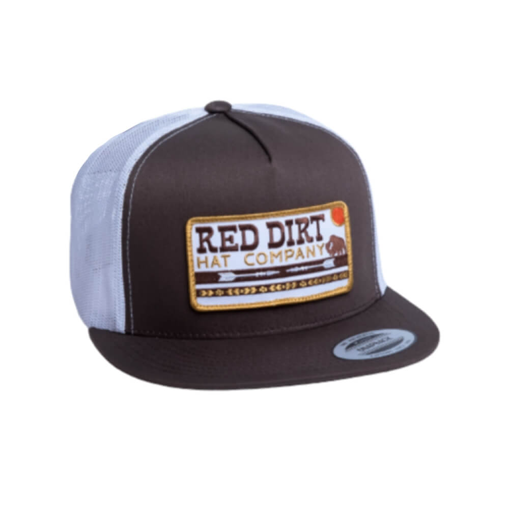 Red Dirt Mens Arrows Flat Cap Brown - RDHC165