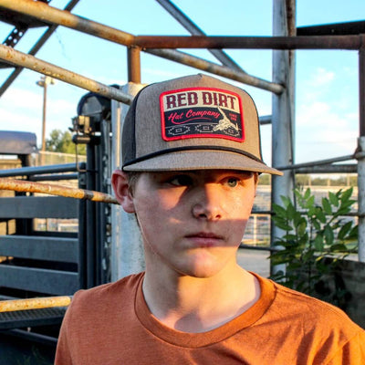 Red Dirt Mens Bones Flat Cap Heather Tan/Black - RDHC452