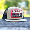 Red Dirt Mens Bones Flat Cap Heather Tan/Black - RDHC452