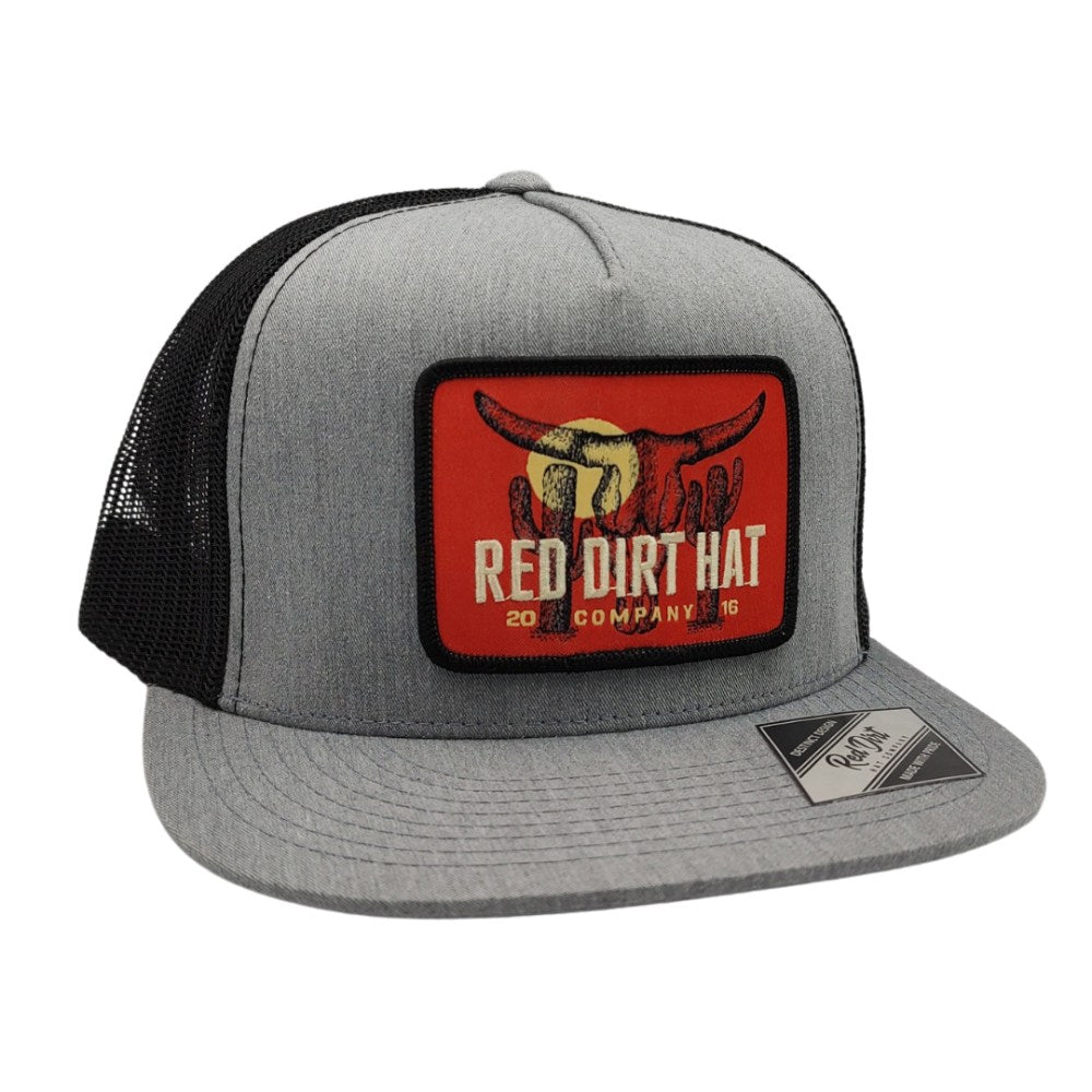 Red Dirt Mens Boone Flat Cap Grey - RDHC423