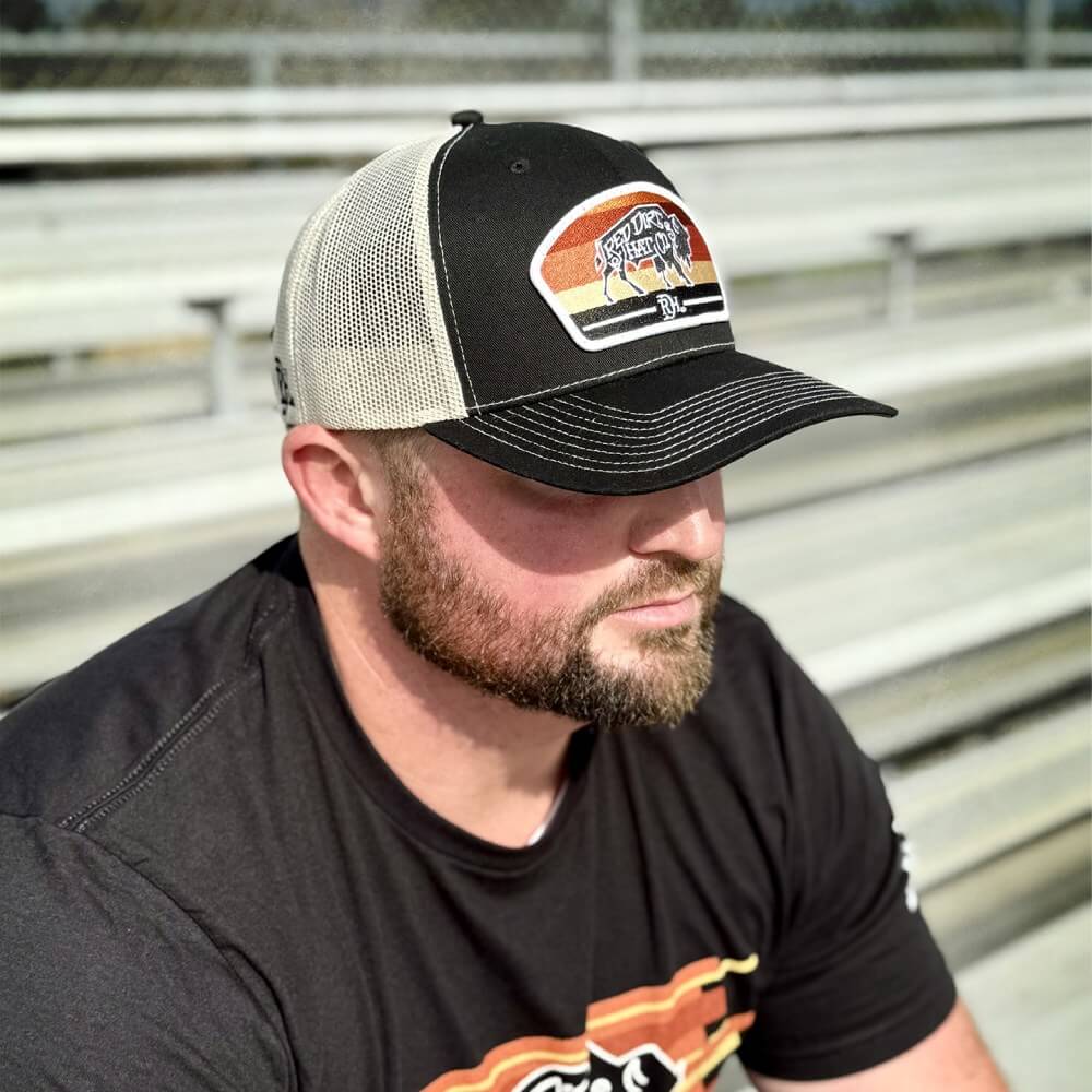 Red Dirt Mens Buddy Curve Cap Black - RDHC485