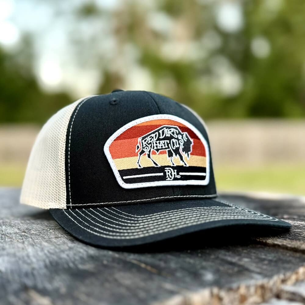 Red Dirt Mens Buddy Curve Cap Black - RDHC485
