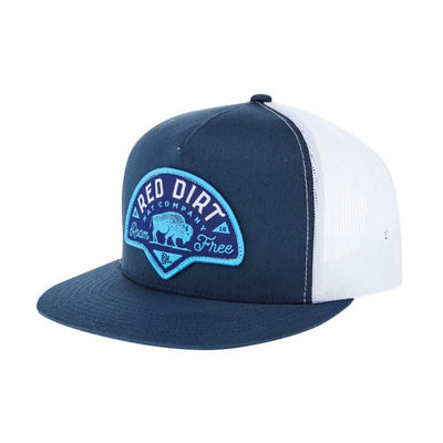 Red Dirt Mens Classic Flat Cap Navy - RDHC399