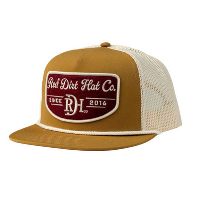Red Dirt Mens Dawn Flat Cap Brown
