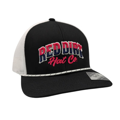 Red Dirt Mens Direct Stitch Curve Cap Black - RDHC414