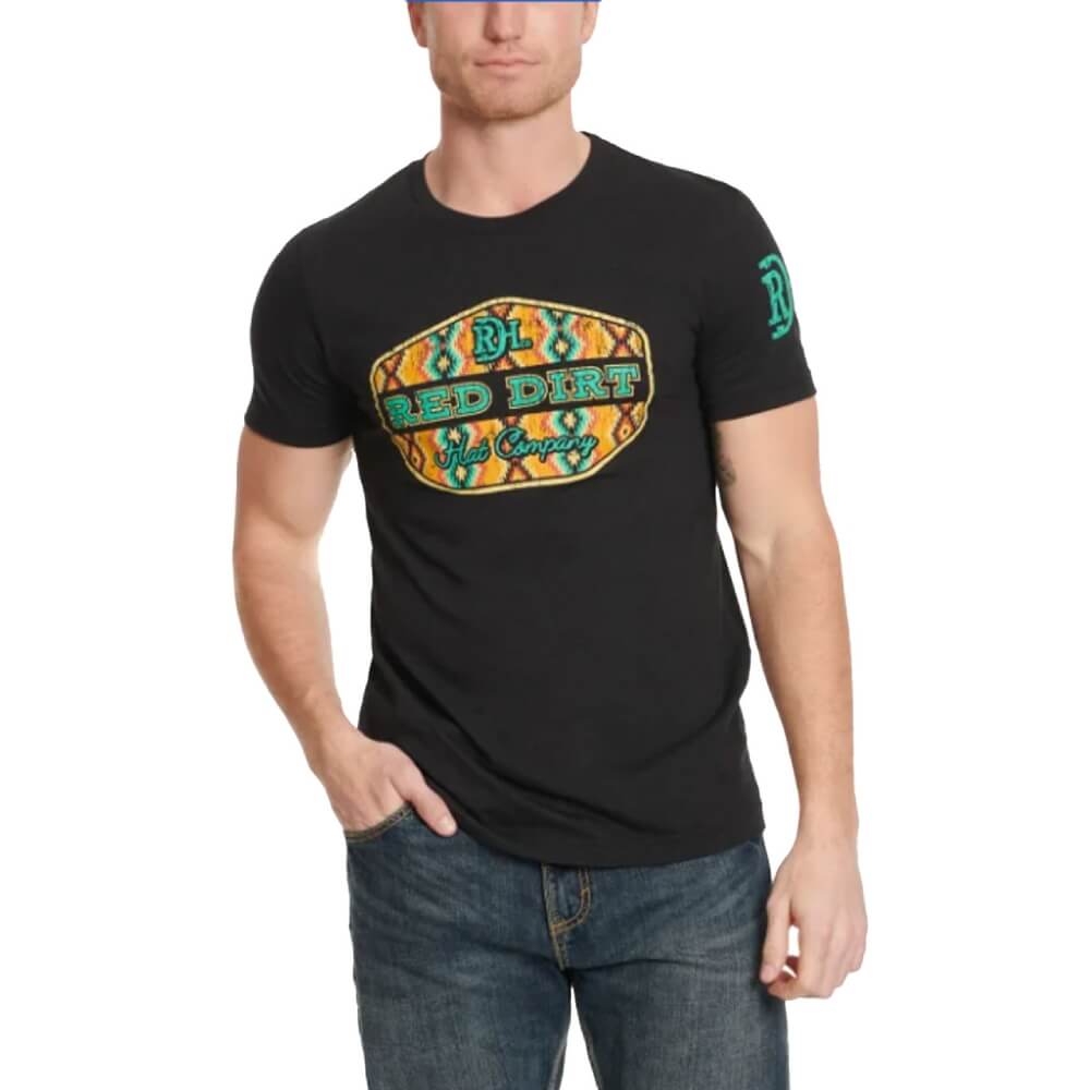 Red Dirt Mens Free Rein T-Shirt Black Heather - RDHC-T-131