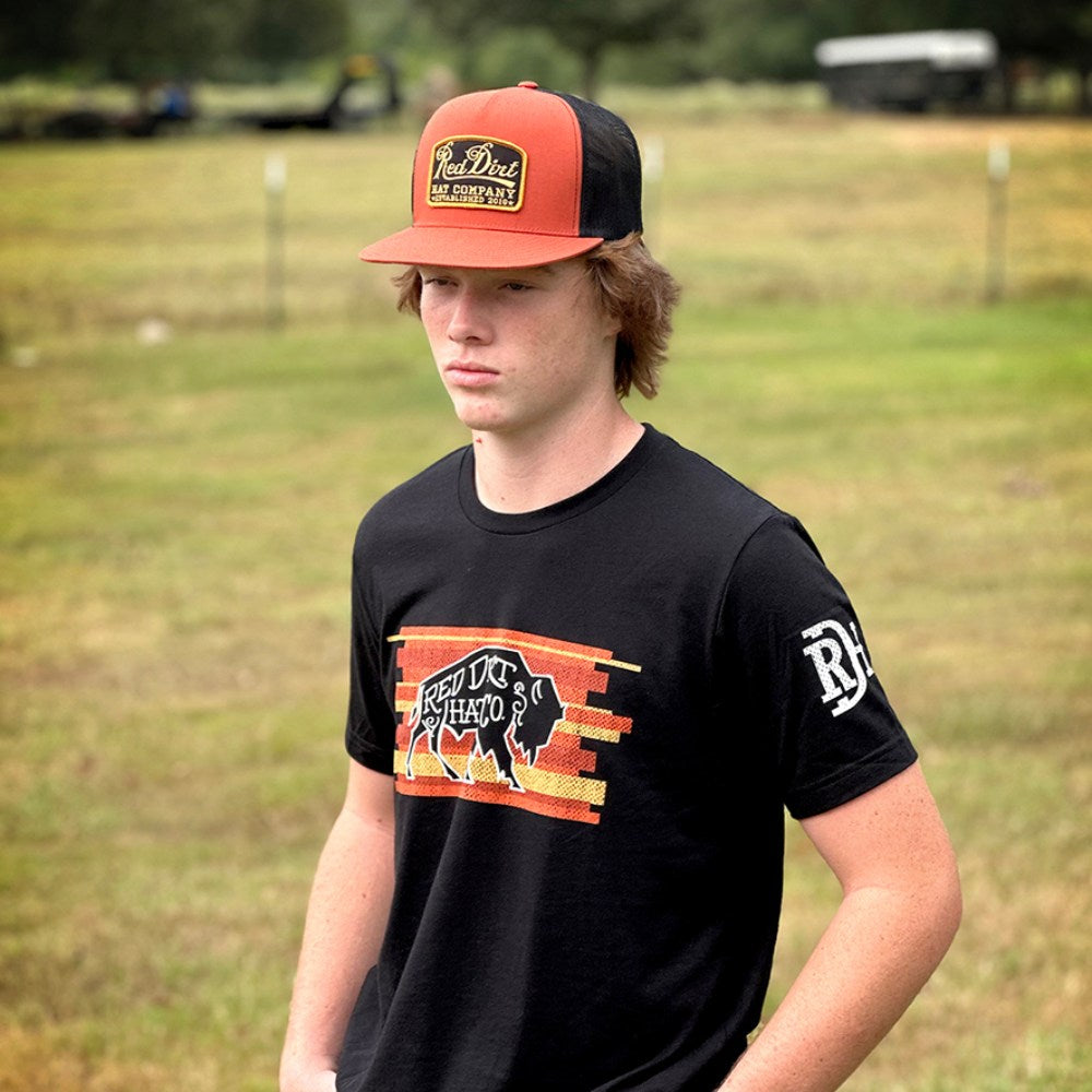 Red Dirt Mens Guitar Flat Cap - RDHC339