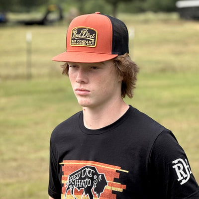 Red Dirt Mens Guitar Flat Cap - RDHC339