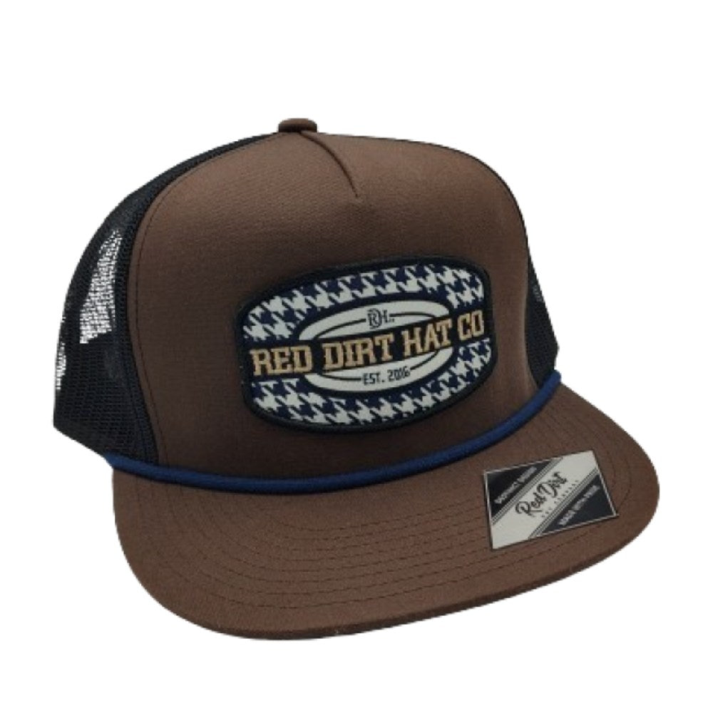 Red Dirt Mens Hound Flat Cap Brown/Black - RDHC351