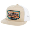 Beige and white cap with a 'Red Dirt Hat Co.' patch on a white background