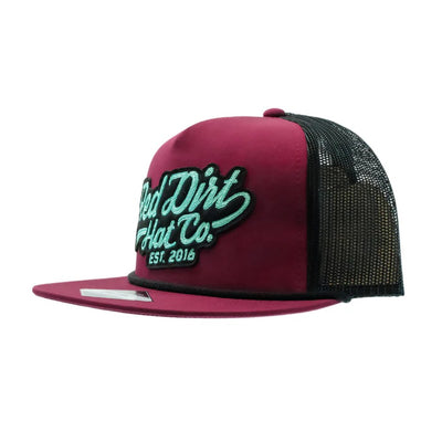 Red Dirt Mens Off The Vine Flat Cap Red - RDHC440