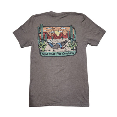 Red Dirt Mens Short Sleeve Home On The Range T-Shirt Brown