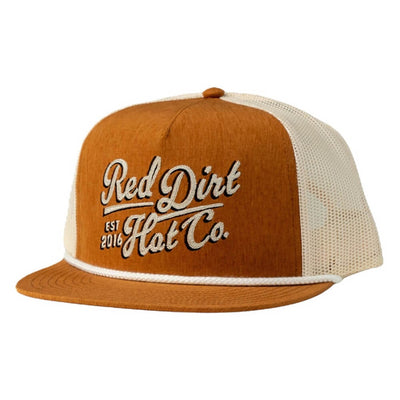 Red Dirt Mens Sienna Flat Cap Orange - RDHC448