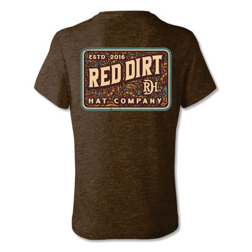 Red Dirt Mens Tool Leather Design T-Shirt