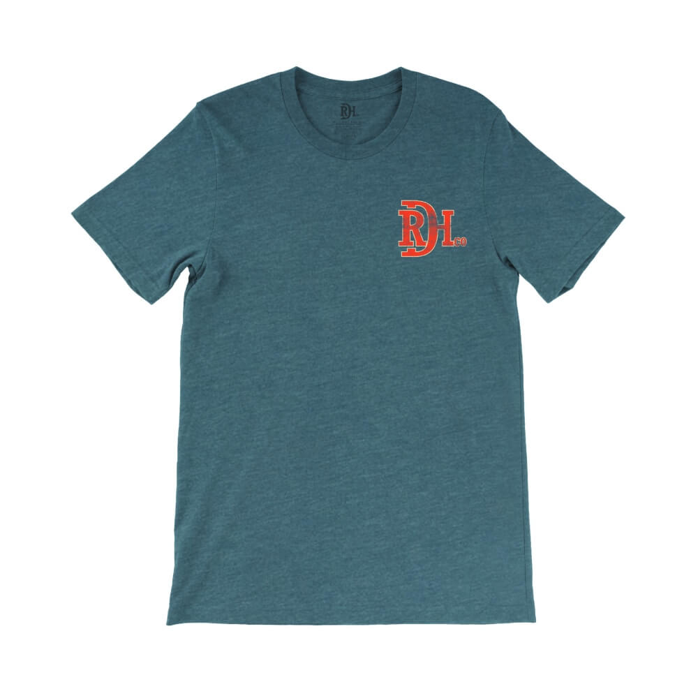 Red Dirt Mens Vintage Aztec T-Shirt Heather Teal - RDHC-T-121