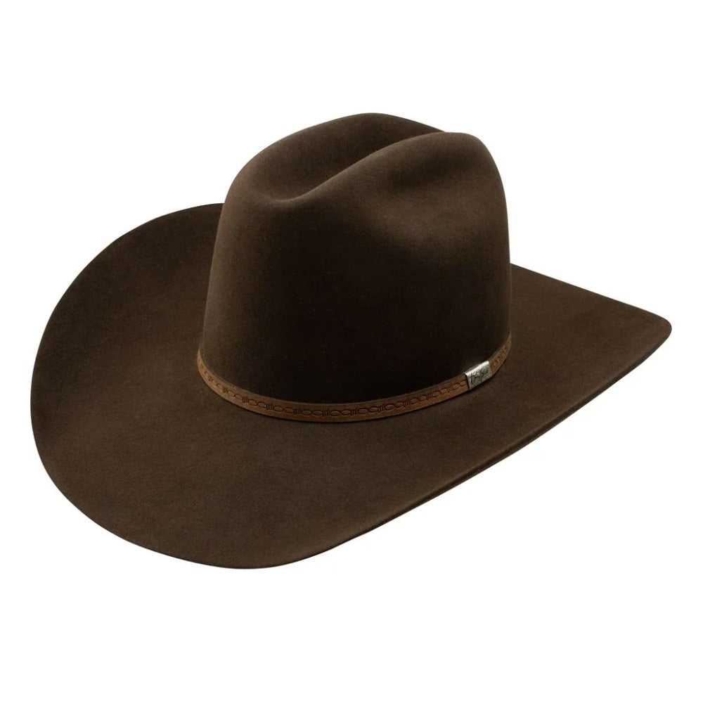 Resistol Mens Cedar Trail 6X Felt Hat Chocolate - RFCDTRRB-22