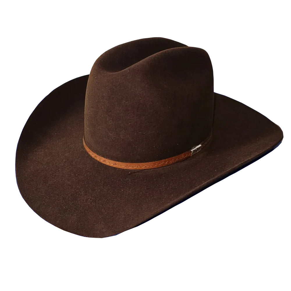 Resistol Mens Cedar Trail 6X Felt Hat Chocolate - RFCDTRRB-22