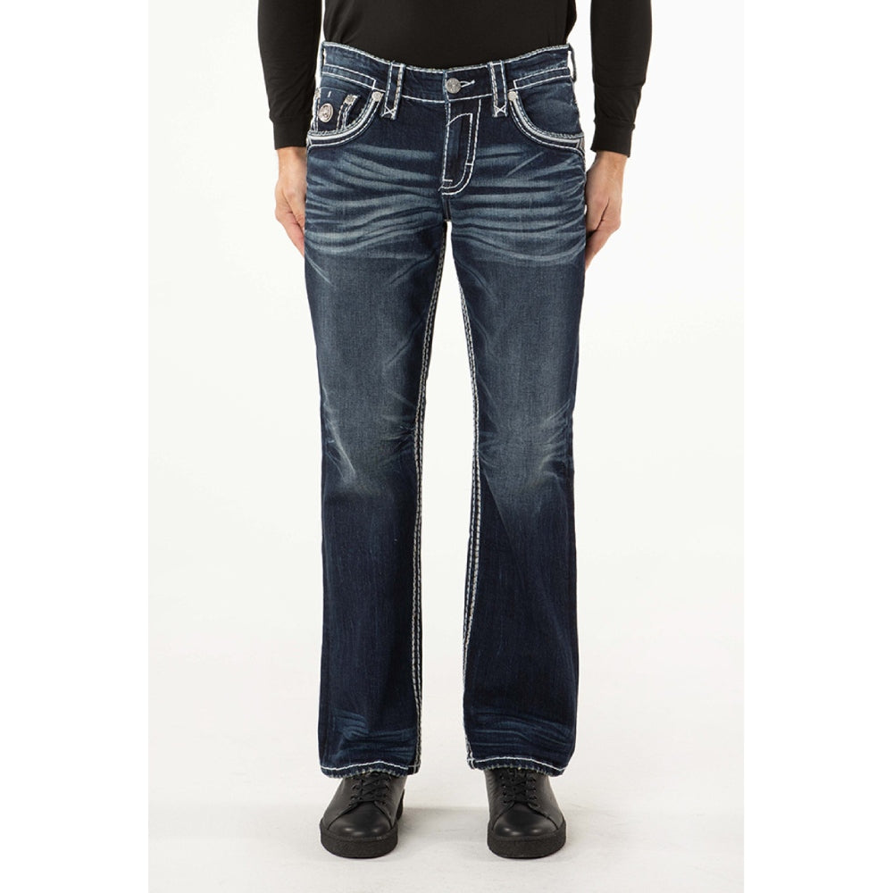 Rock Revival Mens Alvin Bootcut Jeans