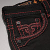 Rock Revival Mens Arther Bootcut Jeans Black W/Red Stitching - RP2311B217R