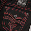 Rock Revival Mens Arther Bootcut Jeans Black W/Red Stitching - RP2311B217R