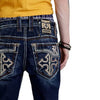 Rock Revival Mens Camilo Straight Jeans Dark Blue - RP5711J202R