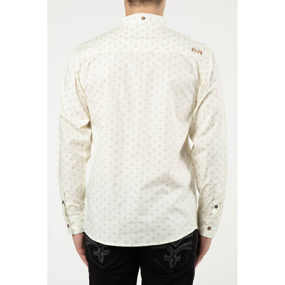 Rock Revival Mens Cream Long Sleeve Shirt