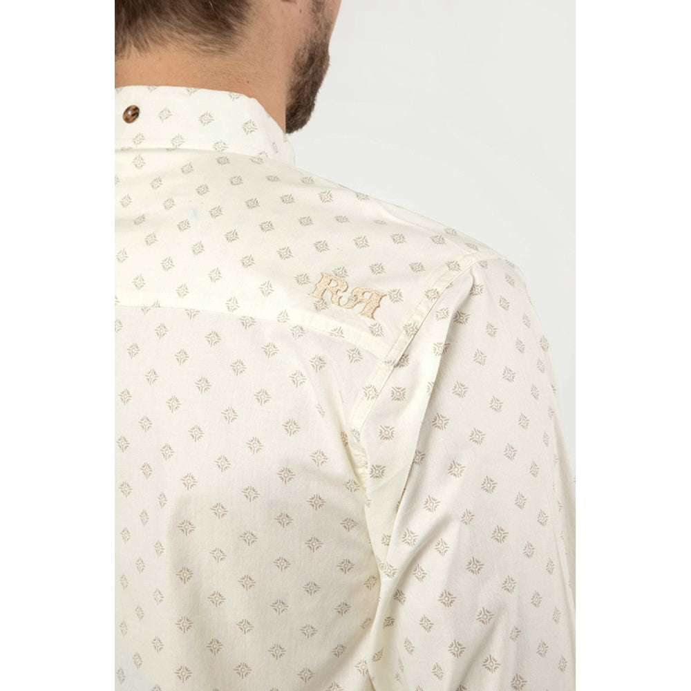 Rock Revival Mens Cream Long Sleeve Shirt