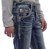 Rock Revival Mens Eggplant Straight Jeans Medium Blue - RP3500J217R