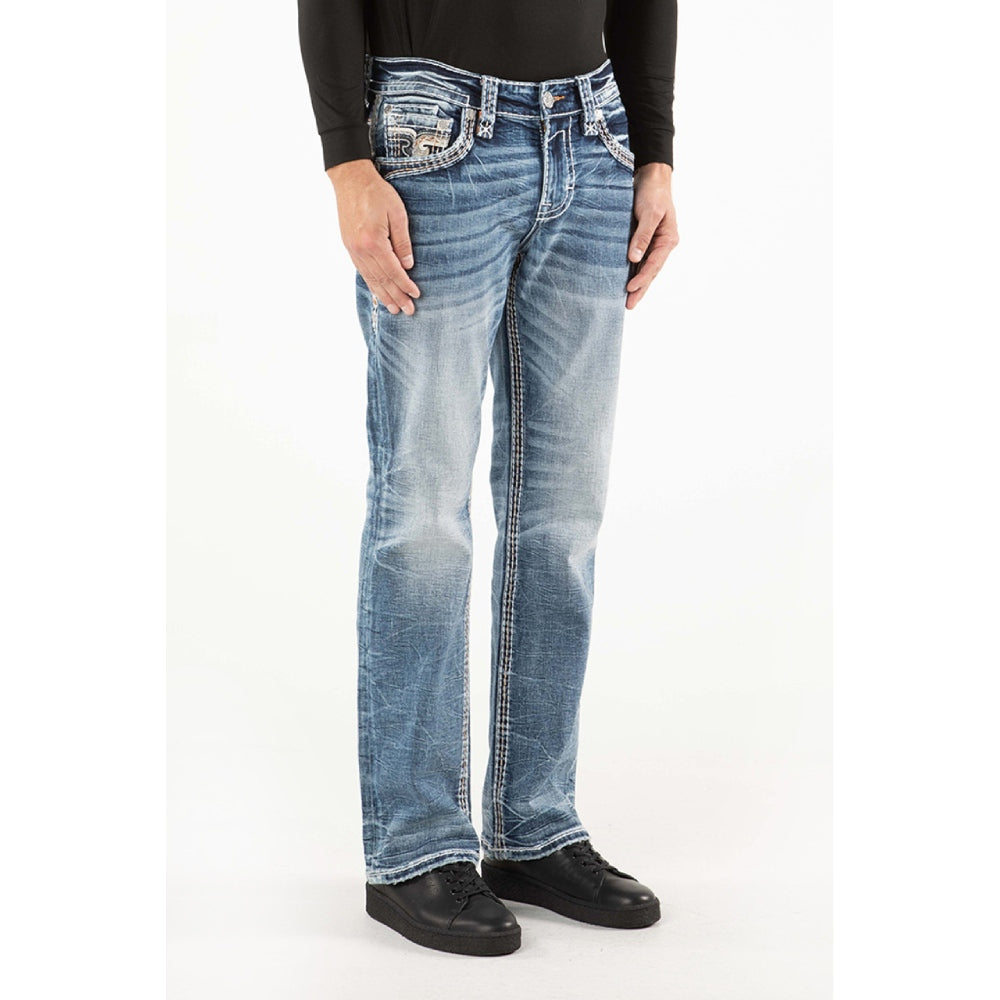 Rock Revival Mens Esteban Bootcut Jeans