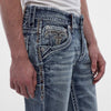 Rock Revival Mens George Bootcut Jeans Medium Blue - RP5769B202R