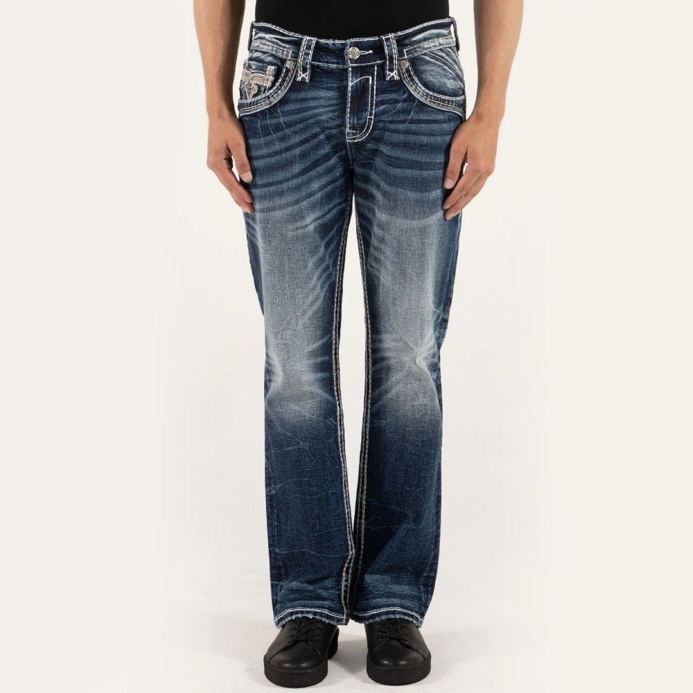 Rock Revival Mens Jared Bootcut Jeans