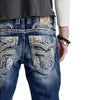 Rock Revival Mens Jerret Straight Jeans Medium Blue - RP2312J210R