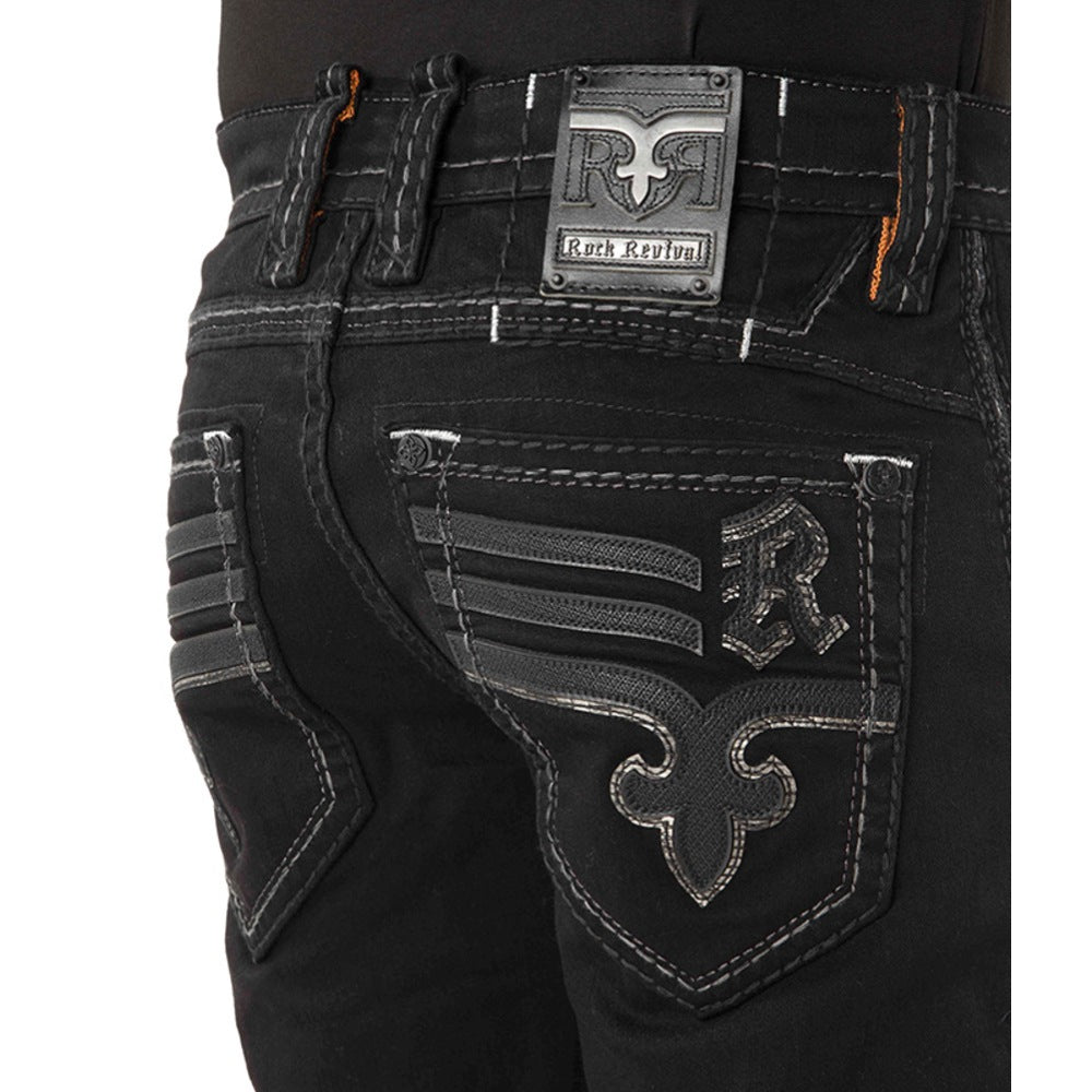 Rock Revival Mens Justinn Straight Jeans