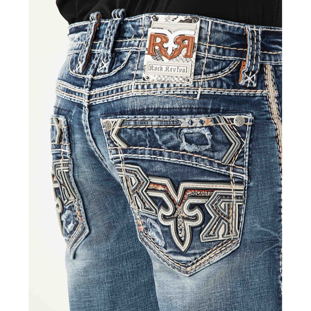 Rock Revival Mens Kyrie Bootcut Jeans