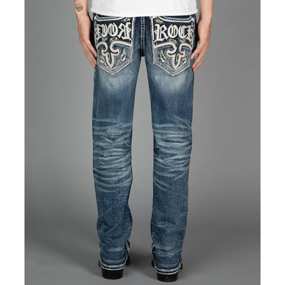 Rock Revival Mens Leroy Straight Jeans