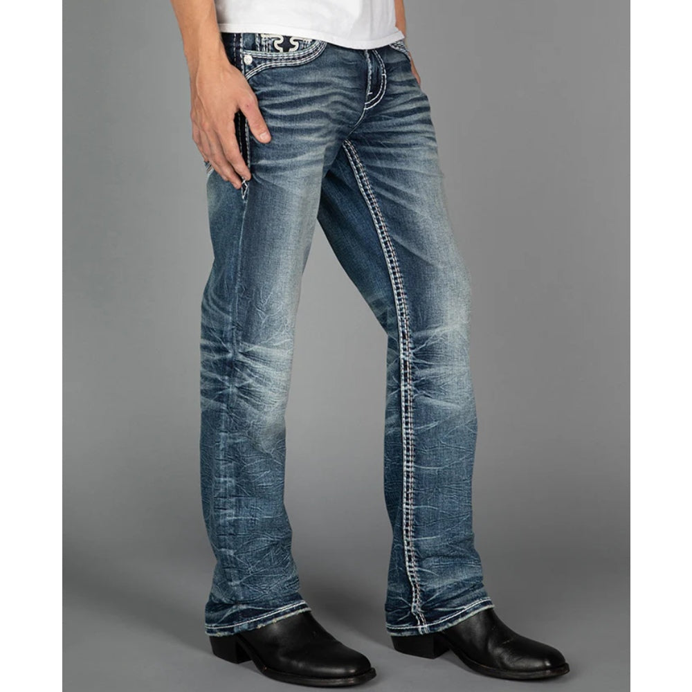 Rock Revival Mens Leroy Straight Jeans