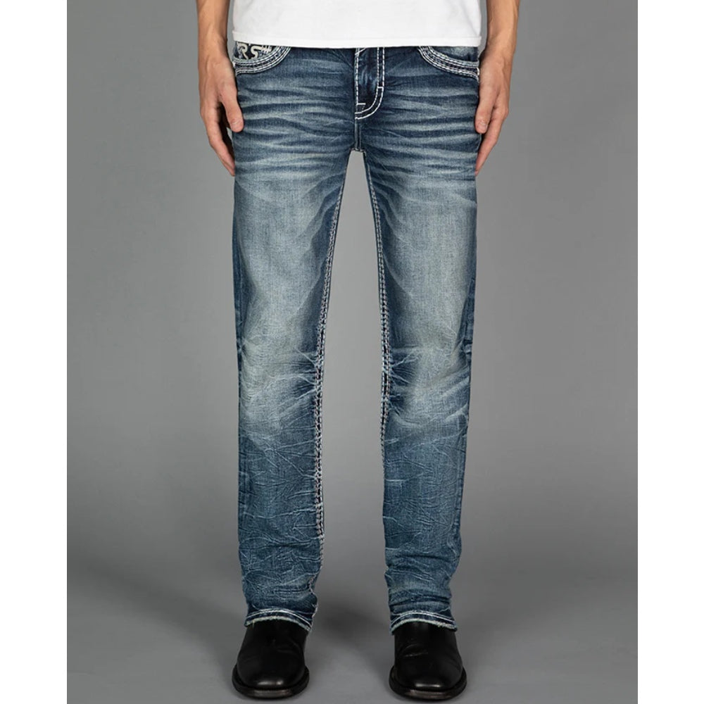 Rock Revival Mens Leroy Straight Jeans