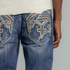 Rock Revival Mens Miguel Straight Jeans Medium Blue - RP5704J202